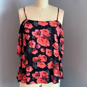 Billabong blouse with off shoulder sleeves